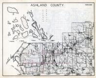 Ashland County Map, Wisconsin State Atlas 1933c